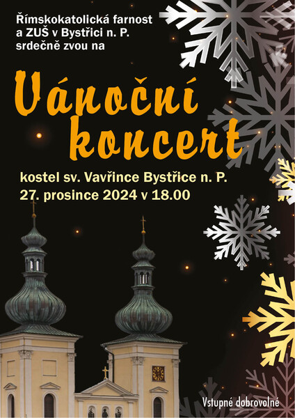 Bystrice koncert kostel prosinec