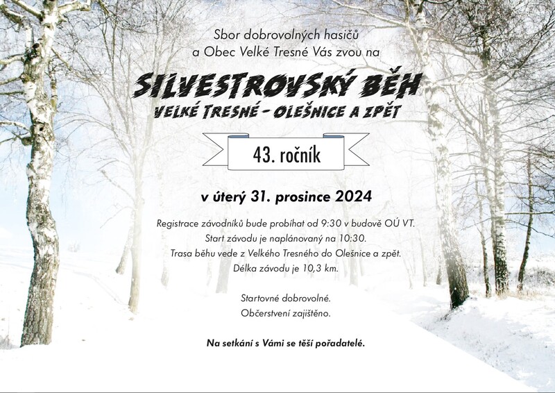 Velke Tresne silvestrovsky beh